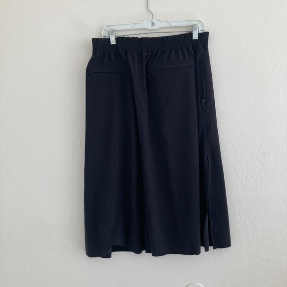 Athleta Savannah Skirt Black Midi Travel Walking Exercise Minimalist Size Large - Picture 7 of 11
